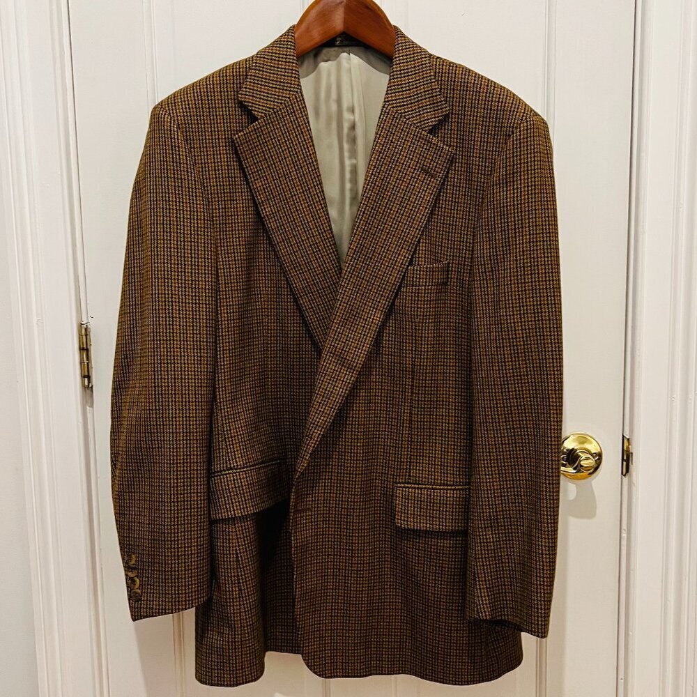 Paul Stuart Wool Sport Coat Blazer Jacket Size 46 Long
